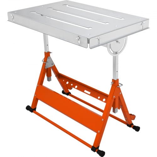 us2FKZDHZ400LB302X80EV02Fgoods_img-v12Fsteel-welding-table-m100-1.2.jpg VEVOR Welding Table 30" x 20", 400lbs Load Capacity Steel Welding Workbench Table on Wheels, Folding Work Bench with Three 1.1" Slot, 3 Tilt Angles, Adjustable Height, Retractable Guide Rails - Image 1