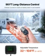 8 kW dyzelinis oro šildytuvas (12 V / 24 V), nešiojamas stovėjimo šildytuvas su LCD ekranu - Image 4