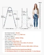 A formos baseino kopėčios, 3 laiptelių, skirtos 106,7 cm aukščio sienoms - Image 6