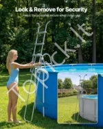 A formos baseino kopėčios, 4 laiptelių, skirtos 132 cm aukščio sienoms - Image 5