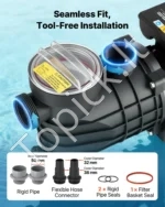 Antžeminio baseino siurblys, 250 W, 11 700 l/h, su filtravimo krepšeliu - Image 5