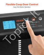 Automatinės vištidės durelės su laikmačiu ir apsauga nuo prispaudimo, juodos - Image 3