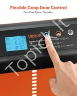 Automatinės vištidės durelės su laikmačiu ir apsauga nuo prispaudimo, oranžinės - Image 3