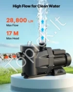 Baseino siurblys, 1300 W, 28 800 l/h, su 24 valandų laikmačiu - Image 2