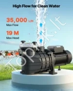 Baseino siurblys, 3000 W, 35 000 l/h, su 24 valandų laikmačiu - Image 2