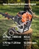 Benzininis aukštapjovė-genėtuvas su besisukančia galvute, 43 cm³, 2-taktis, 25,4 cm pjovimo juosta - Image 3