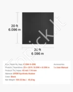 EPDM guminė stogo danga, 6,1 m x 6,1 m (20 x 20 pėdų), 1,14 mm (45 mil) storio - Image 6