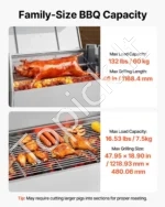 Elektrinė kepsninė su besisukančiu iešmu, 60 kg apkrova - Image 3