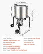 Elektrinė paukščių pešimo mašina su 40 cm būgnu, 500 W - Image 7