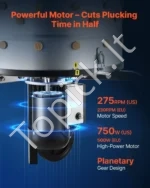 Elektrinė paukščių pešimo mašina su 500 mm būgnu ir 900 W varikliu - Image 3