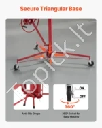 Gipso kartono keltuvas, 3353 mm, iki 68 kg keliamosios galios, su ratukais - Image 5
