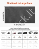 Guminė garažo grindų danga, 1,2 x 3,05 m PVC rulonas su deimantiniu raštu, 2,2 mm - Image 2