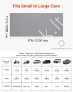 Guminė garažo grindų danga, 2,28 x 5,2 m PVC rulonas su deimantiniu raštu, 2,2 mm, Sidabrinė pilka (Silver Gray) - Image 2