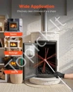 Kamino valymo rinkinys 9 m, iki 90 laipsnių lankstumo su atsarginiais šereliais - Image 6