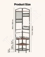 Kampinė prieškambario kabykla su batų lentynomis ir apsauga nuo virtimo, 1810 mm - Image 5