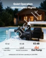 Kintamo greičio baseino siurblys, 1650 W, 33 000 l/h, su programuojamu laikmačiu - Image 6
