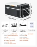 Kompresorinis automobilinis šaldytuvas, 20 l, 12/24/220 V, su programėle - Image 7