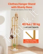 Laisvai pastatoma drabužių kabykla su kvarco akmens pagrindu, 9 kabliukai, 1700 mm - Image 2