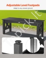 Lauko suoliukas, 113 cm, atsparus oro sąlygoms plastikas, 272 kg apkrova - Image 4