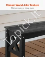 Lauko suoliukas, 113 cm, atsparus oro sąlygoms plastikas, 272 kg apkrova - Image 3
