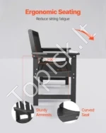 Lauko suoliukas, 128 cm, atsparus oro sąlygoms plastikas, natūralaus medžio spalva - Image 4