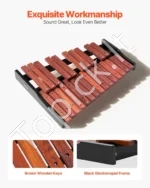 Medinis profesionalus ksilofonas (Glockenspiel), 25 natos, su 4 lazdelėmis ir krepšiu - Image 4