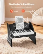 Medinis skaitmeninis pianinas vaikams, 25 klavišai, juodas - Image 2