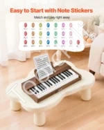 Medinis skaitmeninis pianinas vaikams, 37 klavišai - Image 6