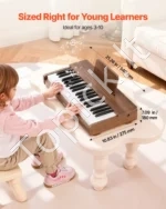 Medinis skaitmeninis pianinas vaikams, 37 klavišai - Image 3