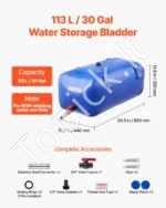 Minkšta vandens talpa iš PVC, 113 l (mėlyna) - Image 2