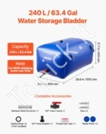 Minkšta vandens talpa iš PVC, 240 l - Image 2