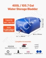 Minkšta vandens talpa iš PVC, 400 l - Image 2