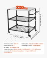 Mobili lauko virtuvė ir kepsninės stalas, 800 x 610 mm nerūdijančio plieno stalviršis - Image 2