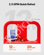 Mobilus kuro bakas su 12V elektriniu siurbliu, 121 l talpos degalų stotelė ant ratų - Image 3