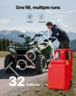 Mobilus kuro bakas su 12V elektriniu siurbliu, 121 l talpos degalų stotelė ant ratų - Image 2