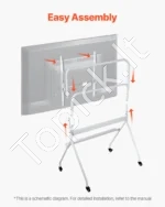 Mobilus televizoriaus stovas su ratukais, ekranams nuo 89 cm iki 254 cm, iki 90 kg - Image 6