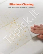 Modernios valgomojo kėdės su dirbtinės odos apmušalais, 4 vnt. komplektas, baltos - Image 4