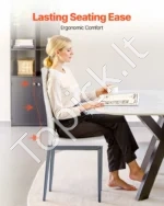 Modernios valgomojo kėdės su dirbtinės odos apmušalais, 4 vnt. komplektas, baltos - Image 2