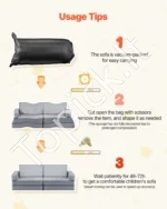 Modulinė vaikiška sofa-žaidimų aikštelė, 14 dalių komplektas, pilkos spalvos - Image 6