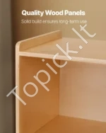 Montessori stiliaus 5 skyrių žaislų ir knygų lentyna, 1140 mm pločio - Image 6