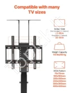 Motorizuotas televizoriaus keltuvas, ekranams nuo 81 cm iki 152 cm, iki 60 kg, su nuotolinio valdymo pultu - Image 3