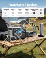 Nešiojama elektros energijos stotelė, 600W, 493Wh LiFePO4 akumuliatorius - Image 4