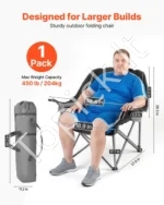 Padidinta sulankstoma kempingo kėdė, 204 kg - Image 2