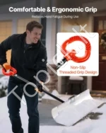 Plastikinis sniego stumtuvas su ratais, 91 cm pločio sustiprintas sniego valytuvas - Image 4