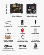 Portatyvus dyzelinis oro šildytuvas 8kW su Bluetooth“ programėle ir 7L kuro baku (385 x 300 x 300 mm) - Image 8