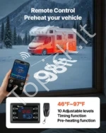 Portatyvus dyzelinis oro šildytuvas 8kW su Bluetooth“ programėle ir 7L kuro baku (385 x 300 x 300 mm) - Image 7