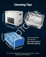 Pramoninė ultragarsinė valymo mašina, 50 l, skaitmeninis valdymas, 840 W, su ratukais - Image 7