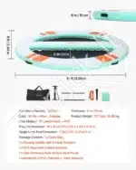 Pripučiama plaukiojanti platforma su kopėčiomis, 3,05 x 2,44 m - Image 7