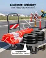 Profesionalūs eismo reguliavimo stulpeliai su užpildomu pagrindu, 1140 mm, 6 vnt. komplektas - Image 4