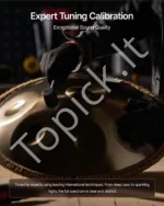 Rankinis plieno būgnas (Handpan) 550 mm, 9 natos, D-moll (432 Hz) - Image 5